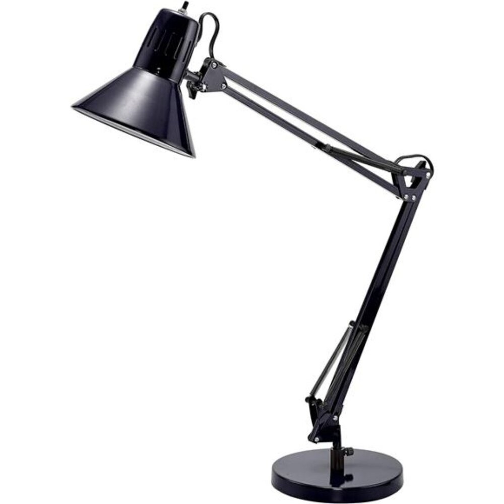 Swing Arm Desk Lamp, Metal, 36" Reach with Multi-Joint Adjustment,  LED Bulb